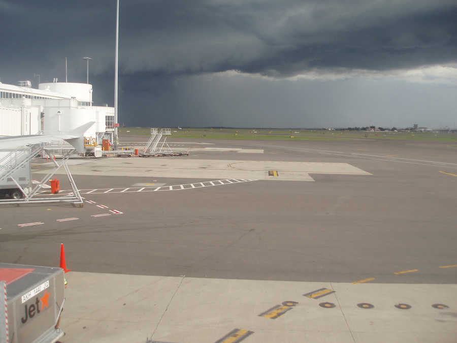 storm approaching airport